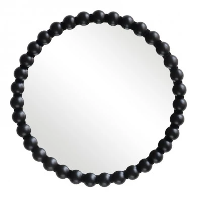 Specio pakoworld wood mirror in black shade Φ60x4.5cm