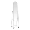 Lomna pakoworld pp-metal wheeled mirror with shelf in white shade 38.5x37.5x160cm