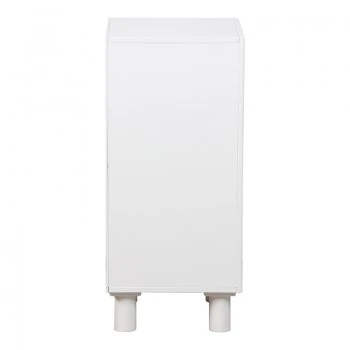 Nightstand Shelf Emersi pakoworld MDF in white color 40x32x70cm