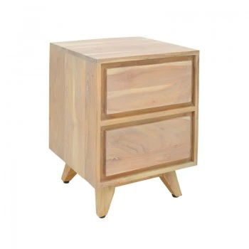 Emira bedside table pakoworld acacia wood in natural shade 40x40x54cm