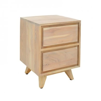 Emira bedside table pakoworld acacia wood in natural shade 40x40x54cm