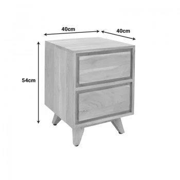 Emira bedside table pakoworld acacia wood in natural shade 40x40x54cm