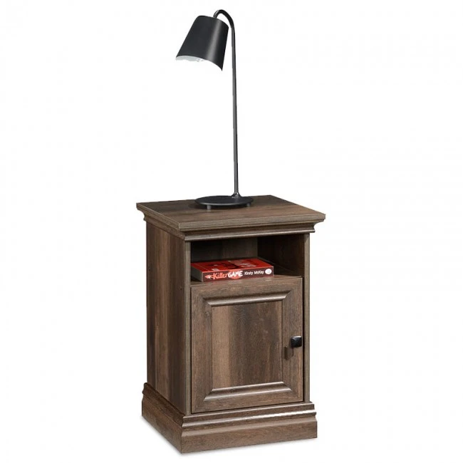 Nightstand Mozart pakoworld in walnut colour 40x40x61cm