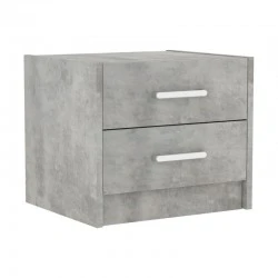 Nightstand Olympus pakoworld with 2 drawers in antique anthracite colour 47.5x40.5x40.5 Nightstand Olympus pakoworld with 2 drawers in antique anthracite colour 47.5x40.5x40.5