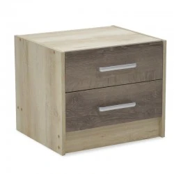 Nightstand Olympus pakoworld with 2 drawers in castillo-toro colour 47,5x40,5x40,5 Nightstand Olympus pakoworld with 2 drawers in castillo-toro colour 47,5x40,5x40,5