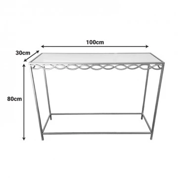 Console table Benda Inart metal in gold color 100x30x80cm