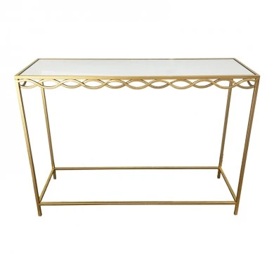 Console table Benda Inart metal in gold color 100x30x80cm