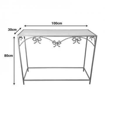 Console table Frensia Inart metal in gold color 100x30x80cm