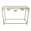 Console table Frensia Inart metal in gold color 100x30x80cm