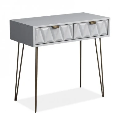 Console Isla pakoworld in white painting - golden color 80x39x74cm