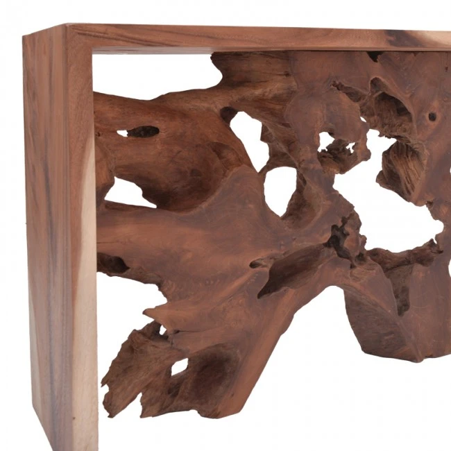 Console table Jako Inart teak wood in natural color 120x40x80cm