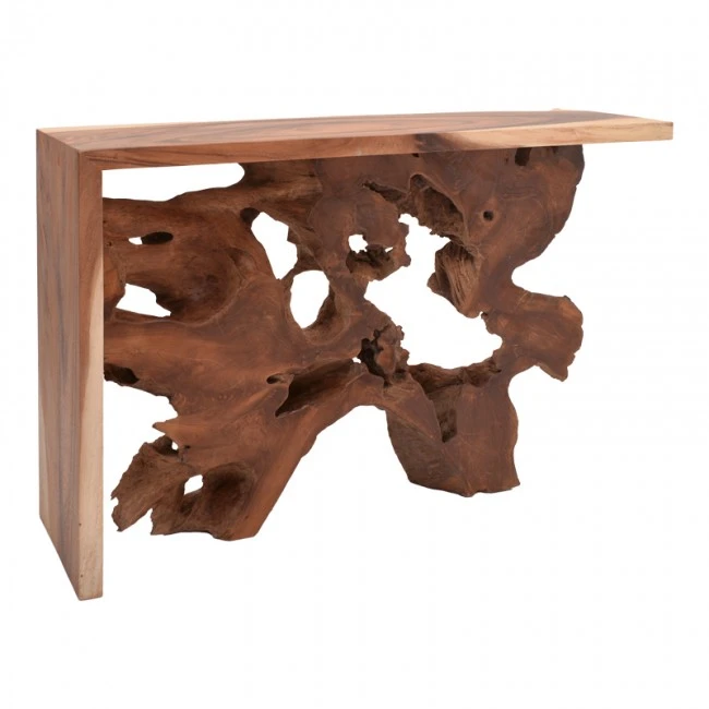 Console table Jako Inart teak wood in natural color 120x40x80cm
