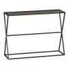 Console Loujie I pakoworld in black metal with smoke glass 100x30x76cm