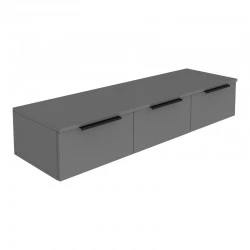 Console with 3 drawers Doha pakoworld  in dark grey color 120x39x22cm