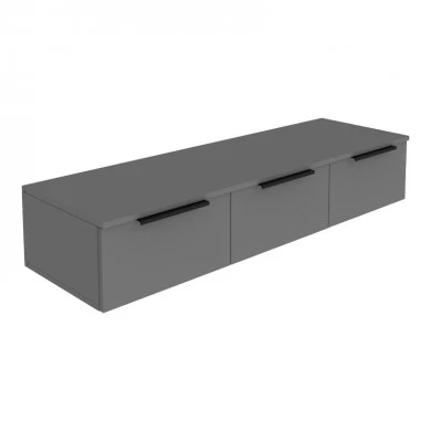 Console with 3 drawers Doha pakoworld  in dark grey color 120x39x22cm