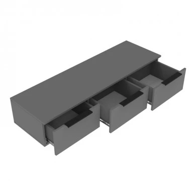 Console with 3 drawers Doha pakoworld  in dark grey color 120x39x22cm