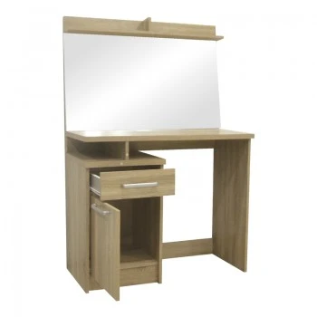 Dressing table with mirror Olympus pakoworld in sonoma colour 90.5x39.5x75cm