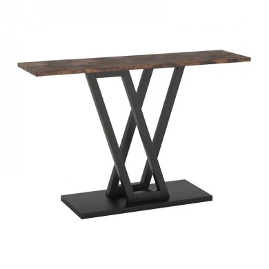 Console Wirmo pakoworld walnut meamine-black metal leg 110x30x80cm