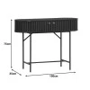 Console Zakro pakoworld MDF-metal in black shade 100x35x75cm