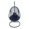 Cungo pakoworld swing nest with metal base - pe rattan in grey color 125x105x195cm