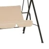 Globo pakoworld garden swing metal black-fabric beige 170x110x153cm