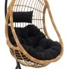 Lacie pakoworld garden swing hanging pe natural-metal pillow black