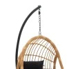 Lacie pakoworld garden swing hanging pe natural-metal pillow black