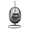 Garden swing Lacie pakoworld hanging pe metal anthracite-cushion gray
