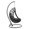 Garden swing Lacie pakoworld hanging pe metal anthracite-cushion gray