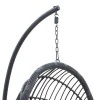 Garden swing Lacie pakoworld hanging pe metal anthracite-cushion gray