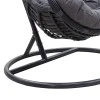 Garden swing Lacie pakoworld hanging pe metal anthracite-cushion gray