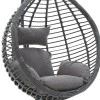 Nadim pakoworld garden swing hanging metal-pe-cushion gray