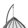 Nadim pakoworld garden swing hanging metal-pe-cushion gray