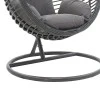 Nadim pakoworld garden swing hanging metal-pe-cushion gray