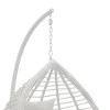 Nadim pakoworld garden swing hanging metal-pe-pillow white