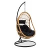 Lacie pakoworld garden swing hanging pe natural-metal pillow black
