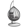 Nadim pakoworld garden swing hanging metal-pe-cushion gray
