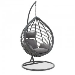 Nadim pakoworld swing hanging metal-pe-cushion gray