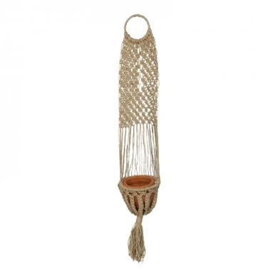 Hanging flower pot Anerial pakoworld natural jute D23x135cm