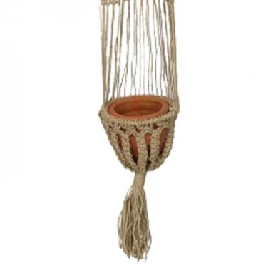 Hanging flower pot Anerial pakoworld natural jute D23x135cm