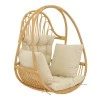Hanging swing Jorg pakoworld natural rattan-cream cushion 80x59x105cm