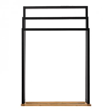 Floor hanger Tower pakoworld MDF-bamboo black-natural 55x24x82cm