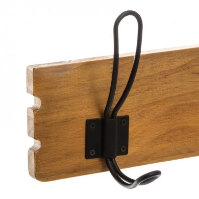 Coat hook Jenerby pakoworld pine wood in natural color 63.6x9.5x14cm