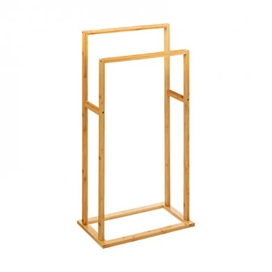 Floor towel rack Dasmal pakoworld bamboo in natural shade 42x24.2x81.5cm