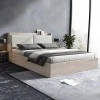Double bed Akvare pakoworld mdf in natural color 150x200cm