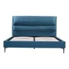 Double bed Aryna pakoworld fabric in petrol color 160x200cm
