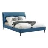 Double bed Aryna pakoworld fabric in petrol color 160x200cm