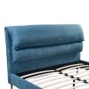 Double bed Aryna pakoworld fabric in petrol color 160x200cm