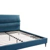 Double bed Aryna pakoworld fabric in petrol color 160x200cm