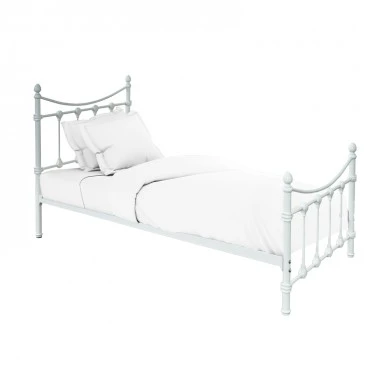 Bed Beowulf pakoworld white metal 90x190cm